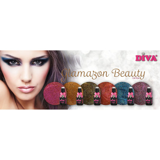 DIVA Gellak Cat Eye Glamazon Beauty Collection 6x 10 ml met gratis Bunny magneet (tijdelijk uitverkocht)