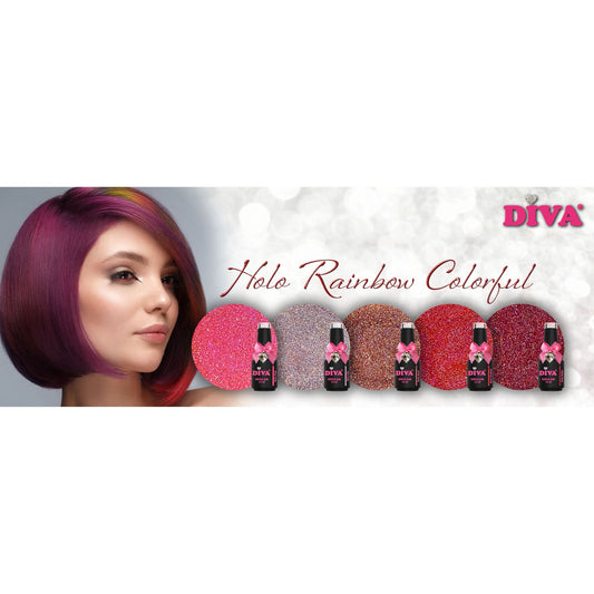 DIVA Gellak Holo Rainbow Colorful Collection 5x 10 ml