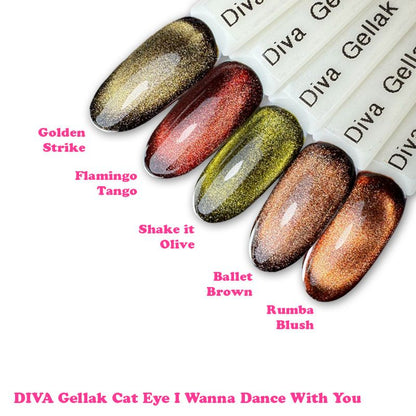 DIVA Gellak Cat Eye Shake it Olive 10 ml