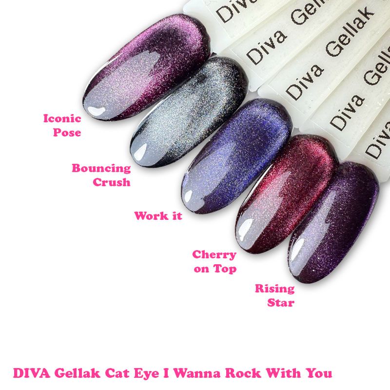 DIVA Gellak Cat Eye I Wanna Rock With You Collection 5x 10 ml met gratis Pen Magneet (tijdelijk uitverkocht)