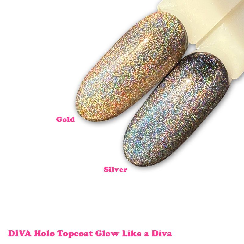 Diva Holo Topcoat Duo Glow Like a Diva – Gold & Silver