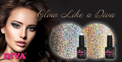 Diva Holo Topcoat Duo Glow Like a Diva – Gold & Silver