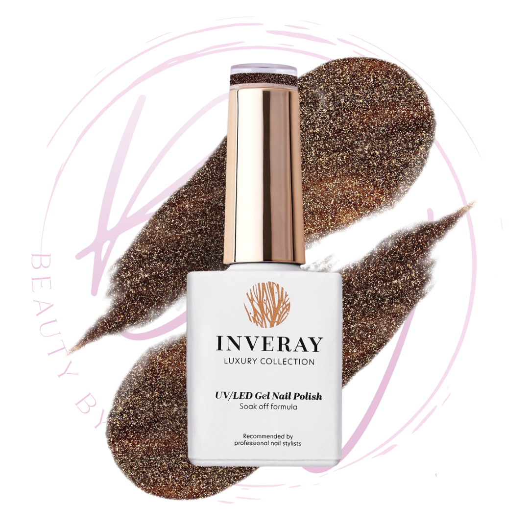 Inveray UV/LED Gel Nail Polish Luxury Collection N°284 Cat Eye GOLDEN PRALINE