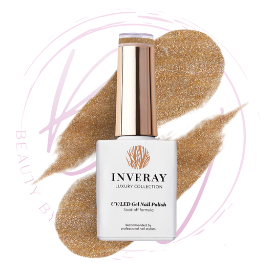 Inveray UV/LED Gel Nail Polish Luxury Collection N°285 Cat Eye WHITE NOUGAT