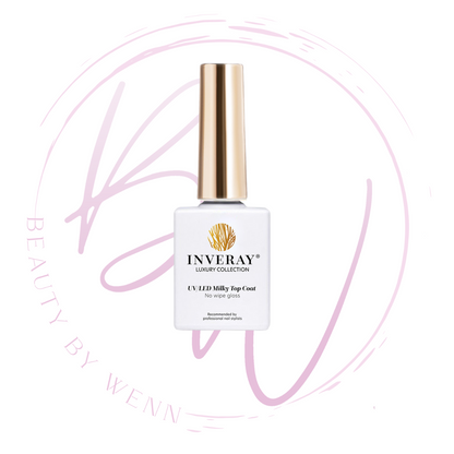 Inveray UV/LED Milky Top Coat No Wipe - Beauty by Wenn