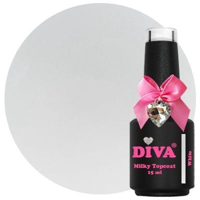 DIVA Milky Topcoat White - No Wipe 15 ml
