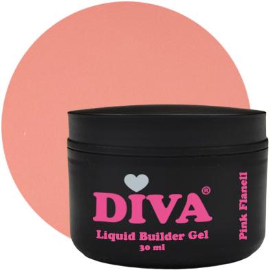 DIVA Liquid Builder Gel Pink Flanell 30 ml  - Hema&TPO-free