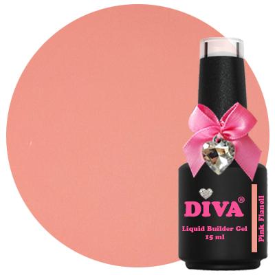 DIVA Liquid Builder Gel Pink Flanell 15ml  - Hema&TPO-free