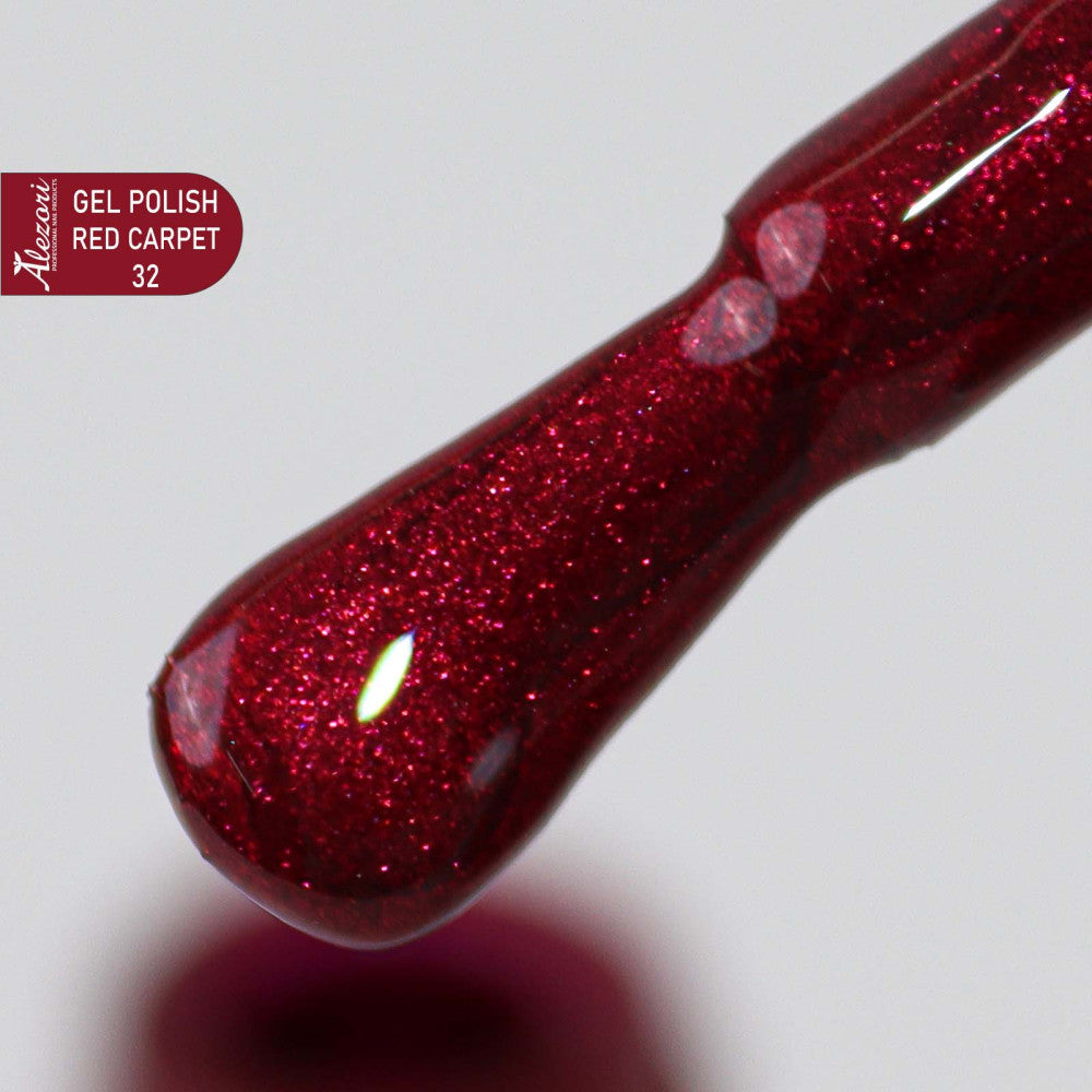 Alezori Gel Polish Red Carpet 32, flesje gellak van 15ml voor professionele manicure.