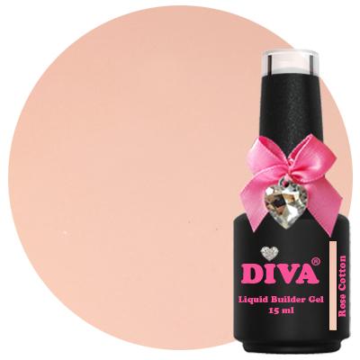 DIVA Liquid Builder Gel Rose Cotton 15ml  - Hema&TPO-free