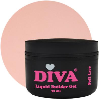 DIVA Liquid Builder Gel Soft Lace 30 ml  - Hema&TPO-free
