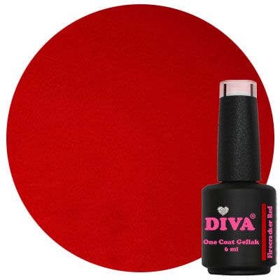 DIVA One Coat Gellak Firecracker Red 6 ml