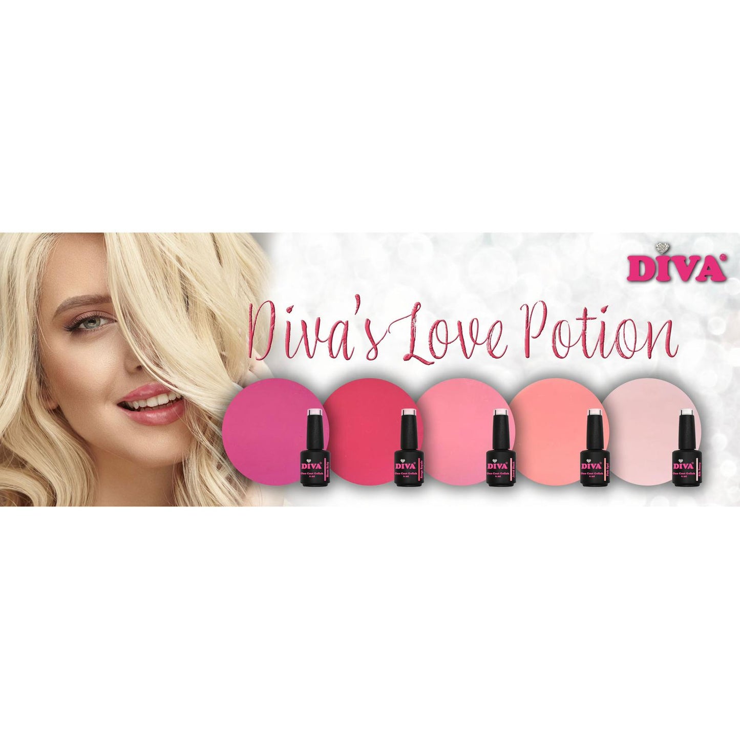 DIVA One Coat Gellak – Sheen Ruby 6ml