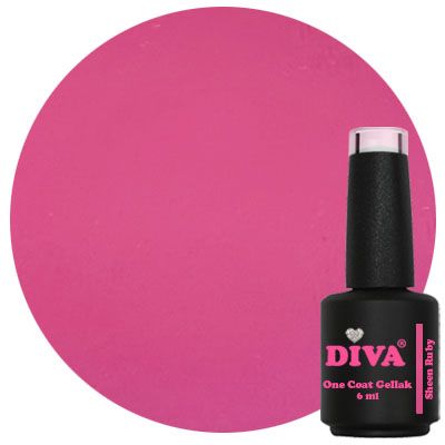 DIVA One Coat Gellak – Sheen Ruby 6ml