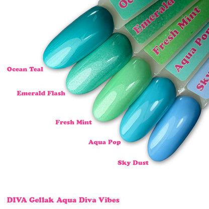 DIVA Gellak Aqua Diva Vibes Collection 5x 10 ml # - met gratis Colorpop Stickers