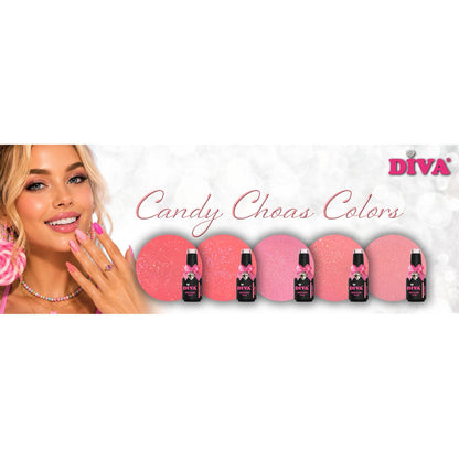 DIVA Gellak Candy Chaos Colors 5x 10 ml # - met gratis Colorpop Stickers