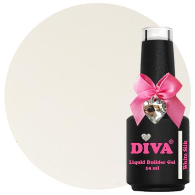 DIVA Liquid Builder Gel White Silk 15ml  - Hema&TPO-free