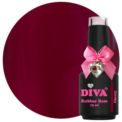 DIVA Rubber Basecoat Cherry 15 ml (uitverkocht) - Beauty by Wenn