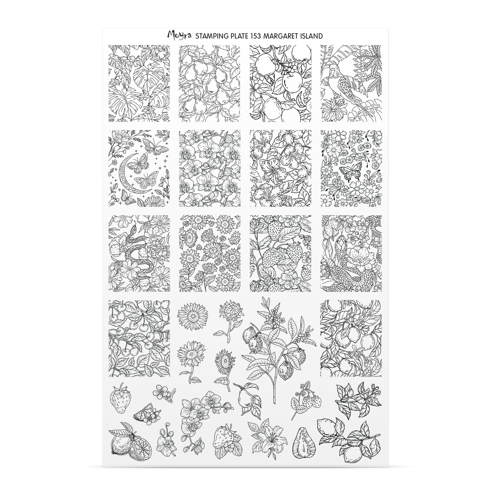 Moyra Stamping Plate 153 Margret Island - Beauty by Wenn