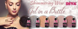 Diva Gel in a Bottle Shimmering Wow -Shimmering Plum - 15ml - Beauty by Wenn