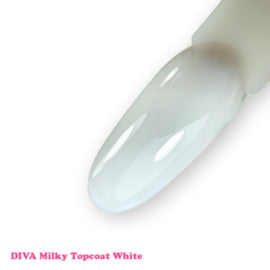 DIVA Milky Topcoat White - No Wipe 15 ml - Beauty by Wenn