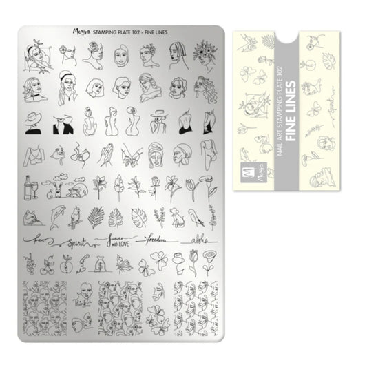 Moyra Stamping Plate 102 Fine Lines - Beauty by Wenn