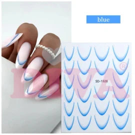 Faded French Smile Line Stickers 10 Kleuren Set - Beauty by Wenn