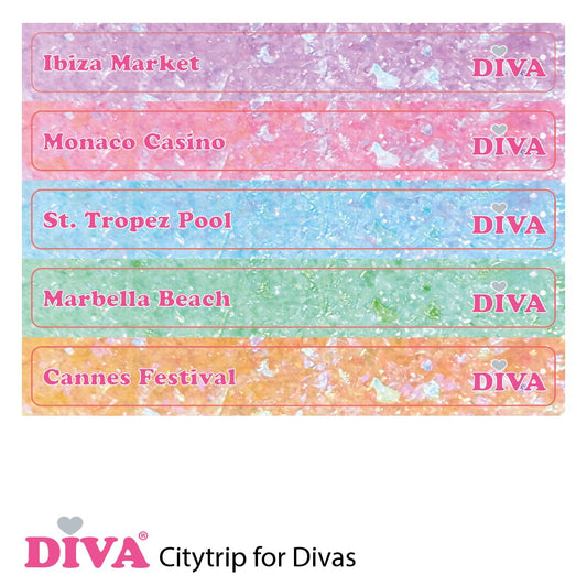 DIVA Gellak Citytrip for Divas Monaco Casino naamlabels