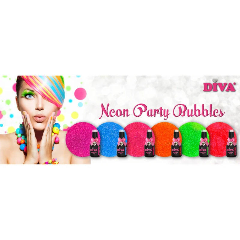 DIVA Gellak Neon Party Bubbles Collection 6x 10 ml - Beauty by Wenn