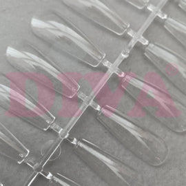 Press-On/ Show Tips Coffin Long Clear in een box 240 Pcs - Beauty by Wenn