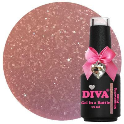 Diva Gel in a Bottle Shimmering Wow -Shimmering Plum - 15ml - Beauty by Wenn