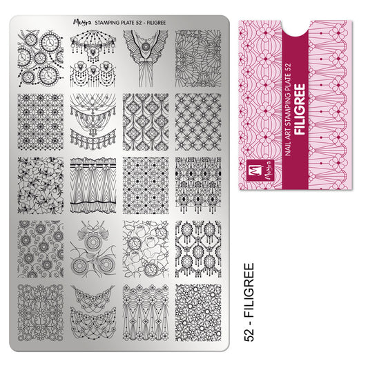 Moyra Stamping Plaat 52 Filigree - Beauty by Wenn