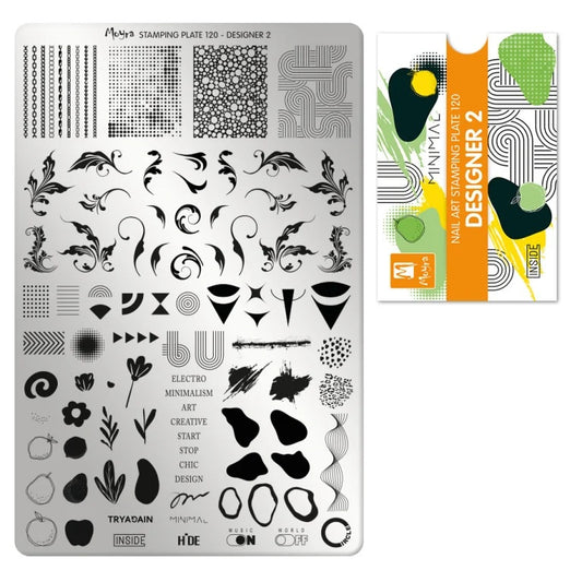 Moyra Stamping Plate 120 Designer 2 met gratis pigment - Beauty by Wenn