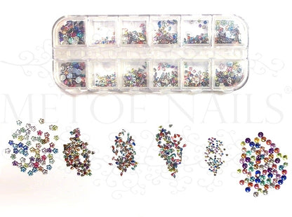 Strass stones color 6 maten in een box - Beauty by Wenn