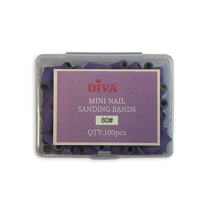 Mini Nail Sanding Bands for Small Mandrel Bit 3mm - 100 pcs - 80# - Beauty by Wenn