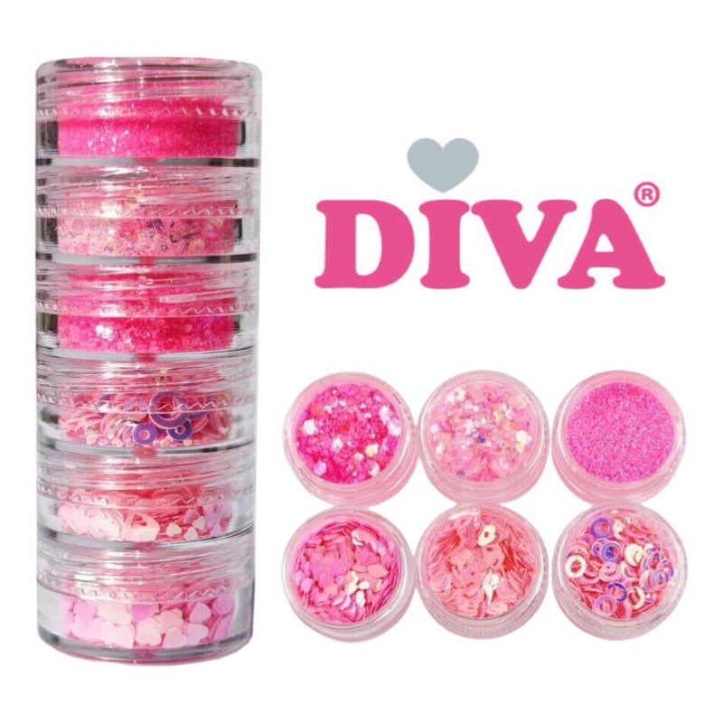 Mix Party 6 potjes Nailart Pink - Beauty by Wenn