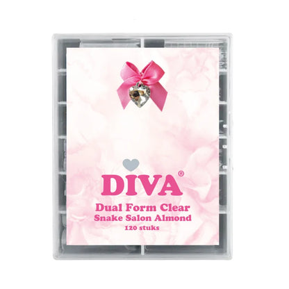 DIVA Dual Form Snake Design Salon Almond in Tipbox 120 pcs - 1+1 gratis - Beauty by Wenn